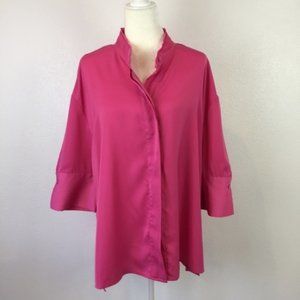 Who What Wear Hi Low Button Down Top Size XXL
